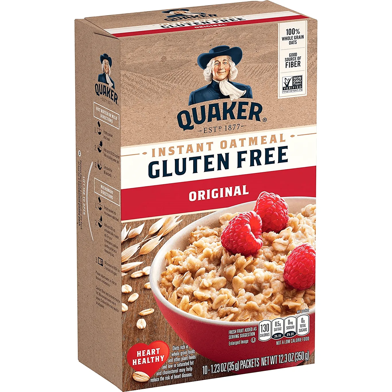 Quaker Instant Oatmeal | Gluten Free Original | Breakfast Cereal | 10 Packets ( Pack of 2 )