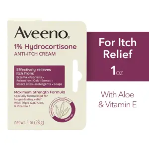 Aveeno Maximum Strength 1% Hydrocortisone Anti-Itch Relief Cream | 1 Ounce