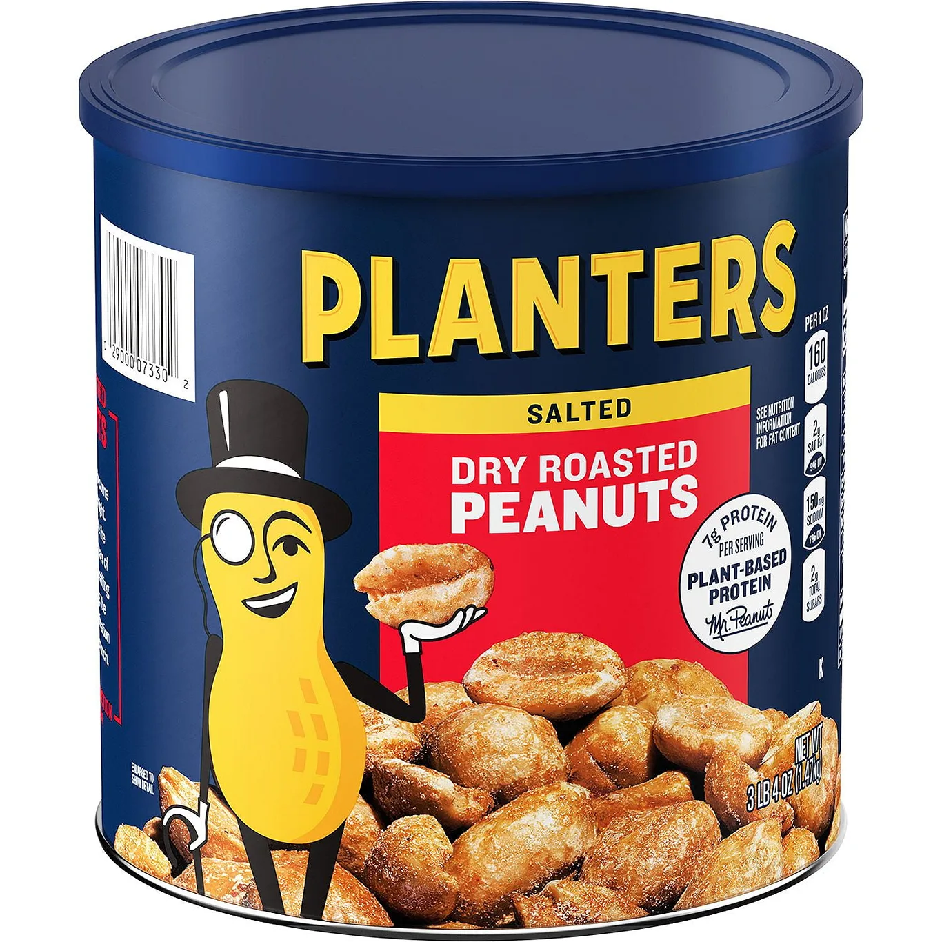 Planters Dry Roasted Peanuts | 52 Ounce Canister (Pack of 2)
