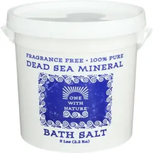 One With Nature Bath Salt | Dead Sea Bath Salts | Fragrance Free | 1 Each | 5 Lb