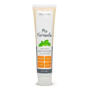 Oxyfresh Pro Formula Fresh Mint Toothpaste Gentle Low Abrasion | Cosmetic Fluoride Free Formula | Great for Sensitive Teeth & Gums with Natural Essential Oils