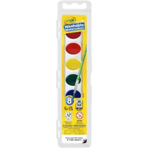 Crayola Washable Watercolor Set | 8-Colors | Back to School Supplies for Kids | Classroom Essentials for Teachers | 3+ | Single | 1 Pack