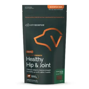 VetriScience Ultimate Strength Healthy Hip and Joint Care Supplement Chew for MD/LG Dog Peanut Butter 120 Ct Bag | Medium