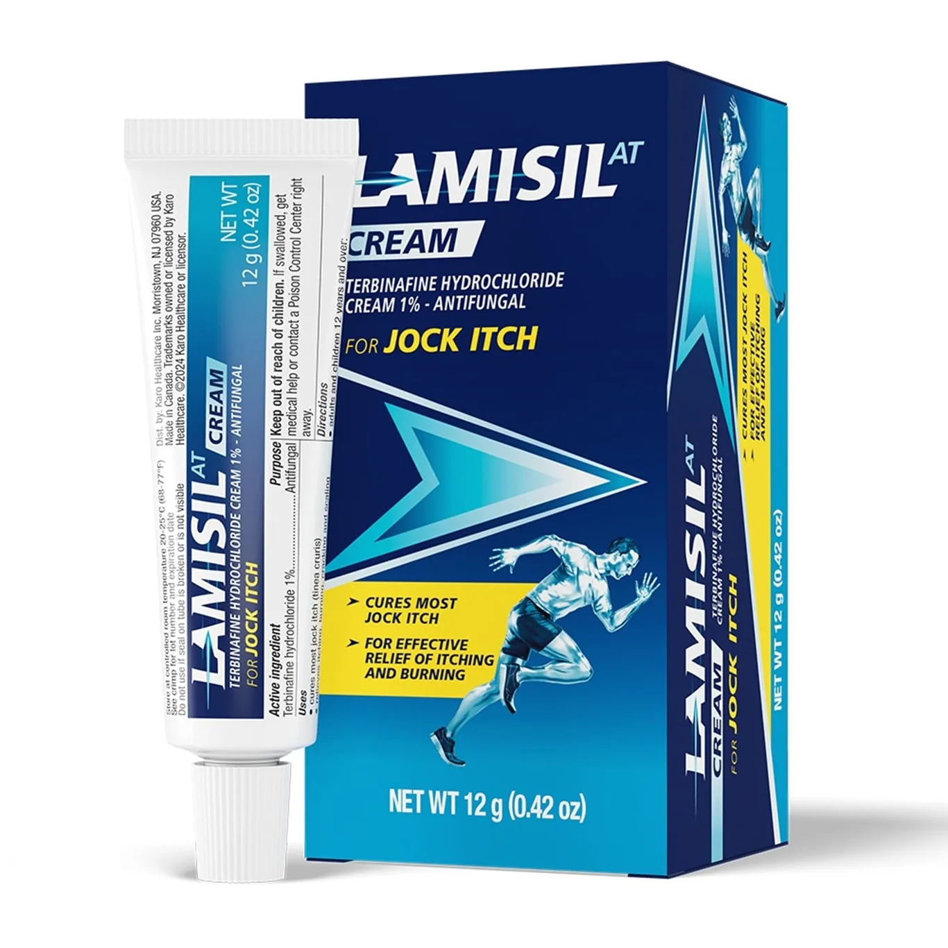 Lamisil Jock Itch Cream | 1 Week Antifungal Treatment | Prescription Strength Terbinafine | .42 Ounce