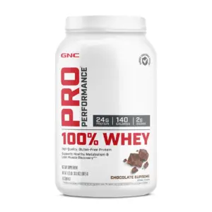 GNC Pro Performance 100% Whey Protein | Supports Muscle Strength. Recovery | 25g Protein | Chocolate Supreme | 25 Servings