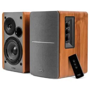 Edifier R1280T Powered Bookshelf Speakers | 2.0 Active Near Field Monitors | Studio Monitor Speaker | Wooden Enclosure | 42 Watts RMS