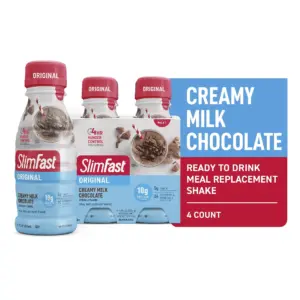 SlimFast Original Meal Replacement Shake | Creamy Milk Chocolate | 4 Count | Single