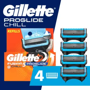 Gillette ProGlide Chill Razor Refills for Men | 4 Blade Refills