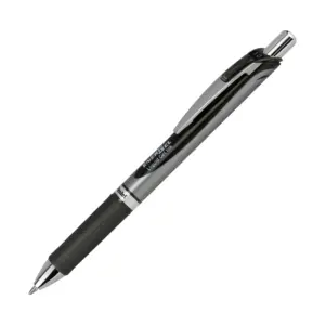 EnerGel RTX Retractable Liquid Gel Pen | Bold Line | Metal Tip | Black Ink | 12 Count