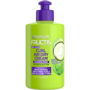 Garnier Fructis Curl Nourishing Leave Inch Treatment | Glycerin Coconut Oil | Frizzy Hair 10.2 fl Ounce