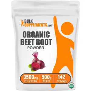 BulkSupplements Organic Beet Root Powder | 3.5g Per Serving | 500 Grams (1.1 lbs) | 143 Servings