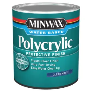 Minwax 622224444 Polycrylic Protective Finish | Clear Matte | 1 Quart | (1 Piece | 1 Pack)