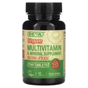 Deva Vegan Multivitamin and Mineral Iron Free Tiny Tablets 90 Tabs