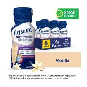 Ensure High Protein Nutrition Shake | Vanilla | 8 fl Ounce | 6 Count