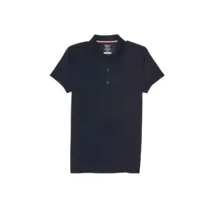 French Toast Boys 4-20 School Uniform Short Sleeve Stretch Moisture Wicking Polo Shirt | Navy | XS (4-5)