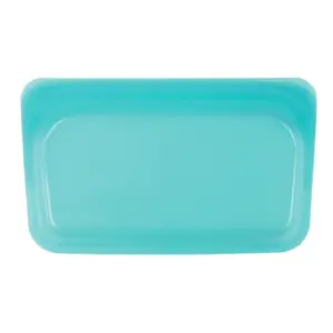 Stasher Premium Silicone Reusable Food Storage Snack Bag | Aqua | 12oz | Dishwasher Safe | Leak Free