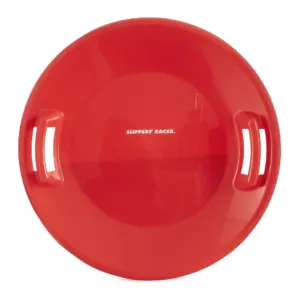 Slippery Racer Downhill Pro Adults & Kids Plastic Saucer Disc Snow Sled | Red