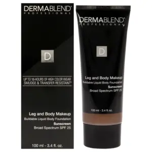 Dermablend Leg & Body Makeup Body Foundation SPF 25 | Deep Golden 70W | 3.4 Ounce | 70W Deep Golden