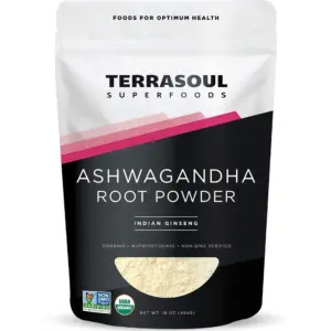 Terrasoul Superfoods Organic Ashwagandha Root Powder | 1 Lb | Stress Adaptogen | May Improve Sleep
