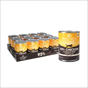 Wellness CORE 95% Natural Wet Grain Free Canned Dog Food | Chicken and Broccoli,12.5-Ounce Can (Pack of 12) | Chicken and Broccoli