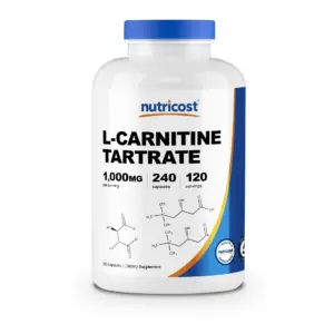 Nutricost L-Carnitine Tartrate 500mg | 240 Capsules | 1000mg per Serving | Gluten Free and Non-GMO Supplement
