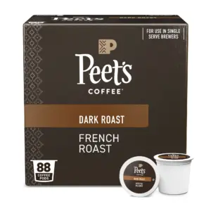 2X | Peet's French Dark Roast Coffee | Keurig K-Cup Pods | 22ct