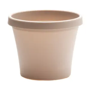 Bloem Terra 10 Diameter Round Pebble Stone Resin Planter Pot with Pre-Drilled Drainage Holes for Indoor & Outdoor Gardening | 10.75 Inch | Single