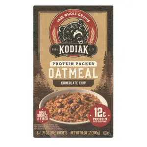 Kodiak Protein-Packed Chocolate Chip Instant Oatmeal Packets | 1.76 Ounce (6 Count)