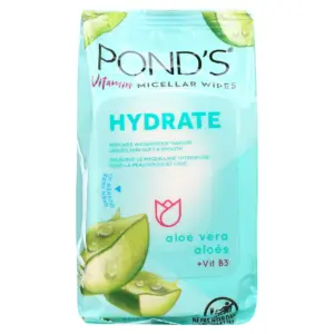Pond's Vitamin Micellar Hydrate Facial Wipes | 25 ct (Pack of 3)