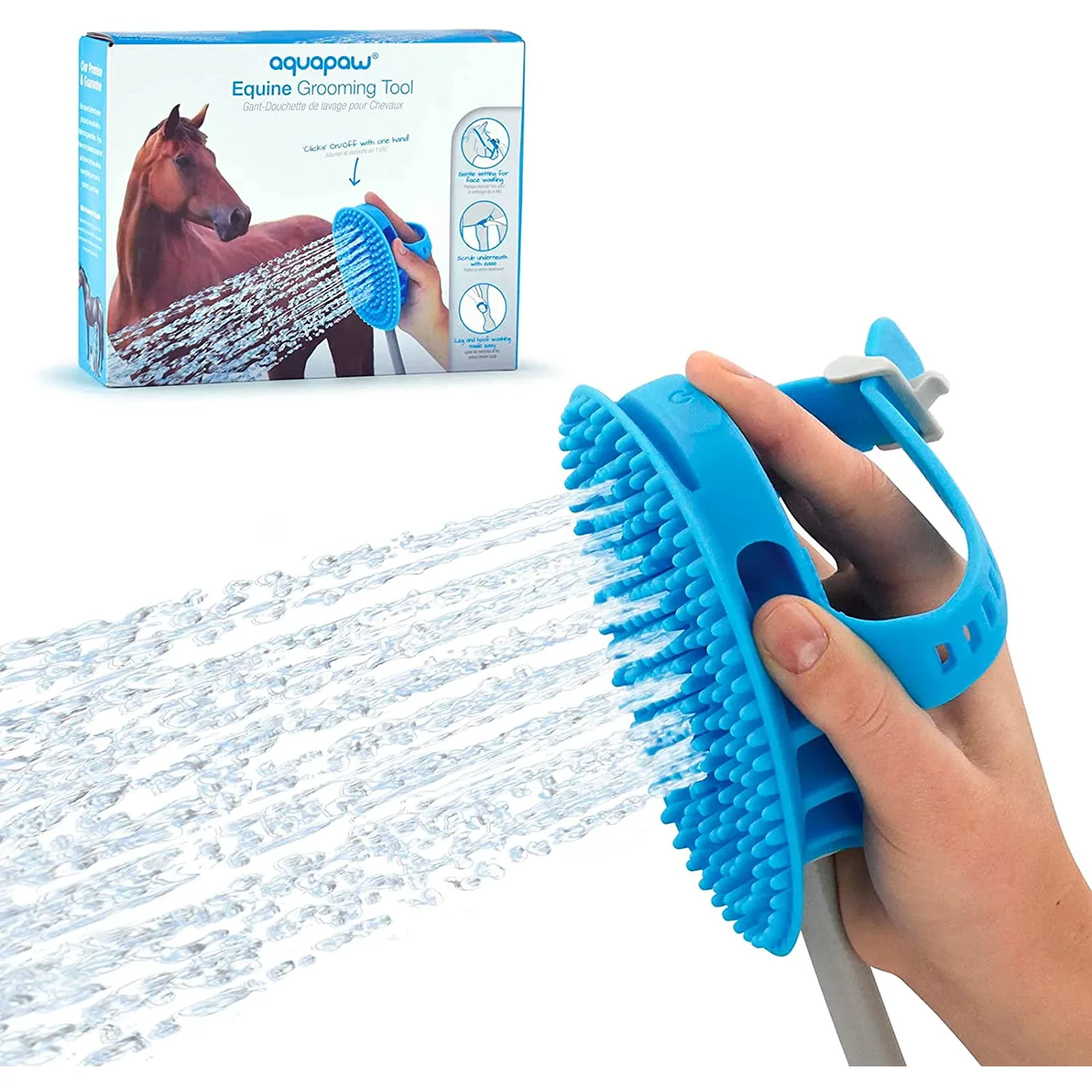 Aquapaw Grooming Brush for Horse (Premium Edition)