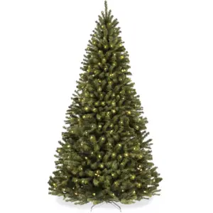 Best Choice Products 4.5ft Pre-Lit Spruce Hinged Artificial Christmas Tree w/ 200 Incandescent Lights | Foldable Stand | 4.5'