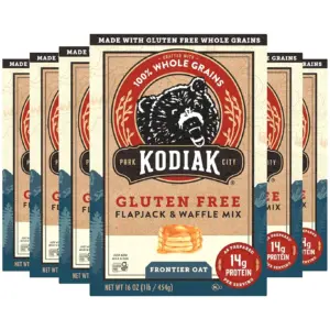 Kodiak Cakes Frontier Oat Gluten Free Protein Pancake & Waffle Mix | 16oz (Pack of 6)