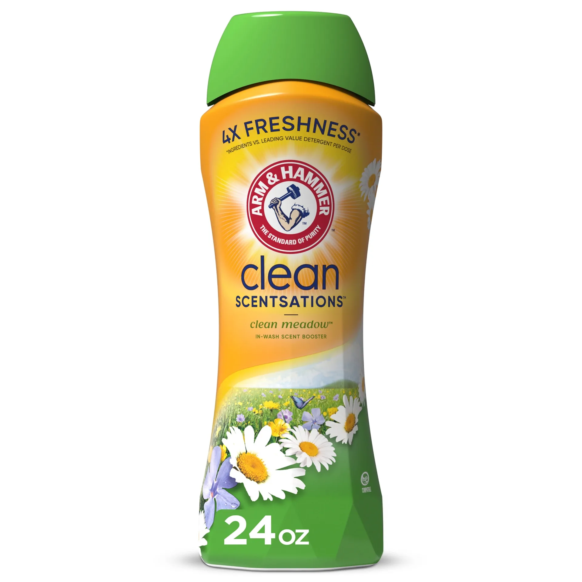 ARM and HAMMER Clean Scentsations Inch-Wash Scent Booster | Laundry Scent Booster Clean Meadow scent | 24 Ounce
