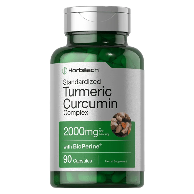Turmeric Curcumin with Bioperine 2000 mg | 90 Capsules for Men & Women | by Horbaach