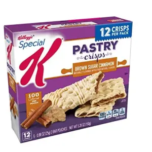 Bar Pastry Crisps | Breakfast Bars | 100 Calorie Snacks | Brown Sugar Cinnamon (8 Boxes | 96 Count)