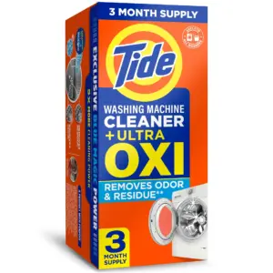 Washing Machine Cleaner By Tide | Washer Machine Cleaner With Oxi For Front And Top Loader Washer Machines | Deep Cleaning Residue and Odor Eliminator | 5 Month Supply () | Pack of 2
