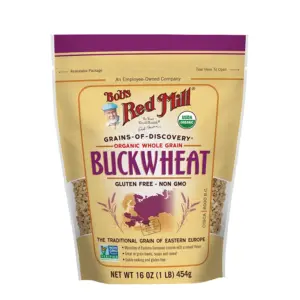 Bob's Red Mill Organic Whole Grain Gluten Free Buckwheat Groats | 16 Ounce [Pack of 4]