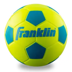 Franklin Sports Kids Foam Soccer Ball | Mini Soft Foam Youth Soccer Ball | Indoor + Outdoor Toy Soccer Ball for Kids | Probrite 6.5 Mini Foam Ball | Soft Backyard + Practice Toy Ball | Yellow