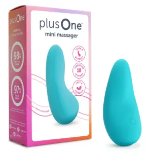 plusOne Vibrating Mini Soft Touch Massager | 10 Vibration Settings | Waterproof