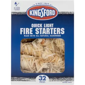 1Pack Kingsford Quick Light Odorless All Natural Wooden Fire Starter Rolls (32-Pack) (Premium Edition)