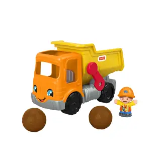Fisher-Price Little People Work Together Dump Truck Toddler Construction Toy with Music (Premium Edition)