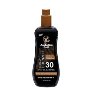 Australian Gold SPF 30 Spray Gel Sunscreen with Instant Bronzer (Premium Edition)
