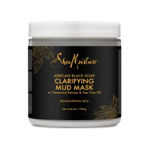 SheaMoisture Clarifying Wash-off Mud Mask African Black Soap All Skin Type | 6 Ounce
