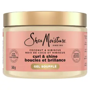 SheaMoisture Hair Curling Gel Souffle Coconut and Hibiscus | 12 Ounce