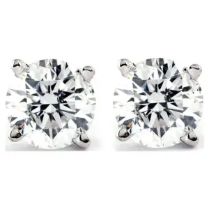 Pompeii 1/4 Ct TDW Genuine Diamond Studs Inch 14k White Gold (IJ,I2-I3) | 0.25 kt | 0.25 ct