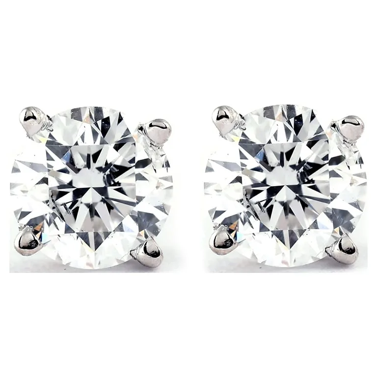Pompeii 1/4 Ct TDW Genuine Diamond Studs Inch 14k White Gold (IJ,I2-I3) | 0.25 kt | 0.25 ct