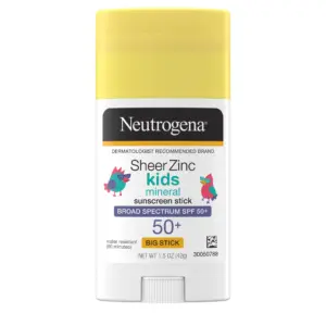 Neutrogena Sheer Zinc Kids Mineral Sunscreen Stick | SPF 50+ | 1.5 Ounce | Single | 1.5 Ounce ( 42g)
