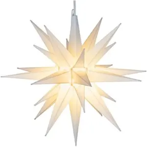 Elf Logic Christmas Moravian Star Hanging Light for Indoor Outdoor Decor Holiday LED Lights 21 inch (Premium Edition)