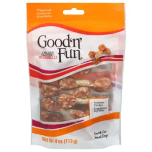 Good'n'Fun Chicken Dumbbells 4 Ounce