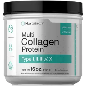 Multi Collagen Protein Powder | 16 Ounce | Unflavored | by Horbaach